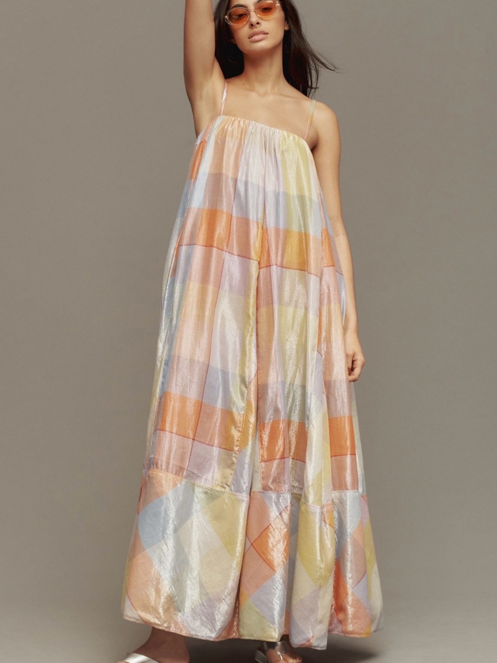 Anthropologie Pilcro Plaid Maxi Slip Dress - Multi